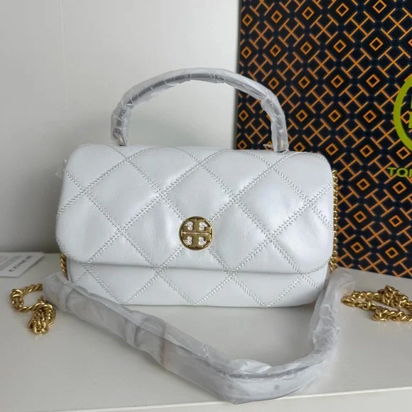NWT Tory Burch Willa Shine Mini Top Handle Bag - Picture 1 of 13